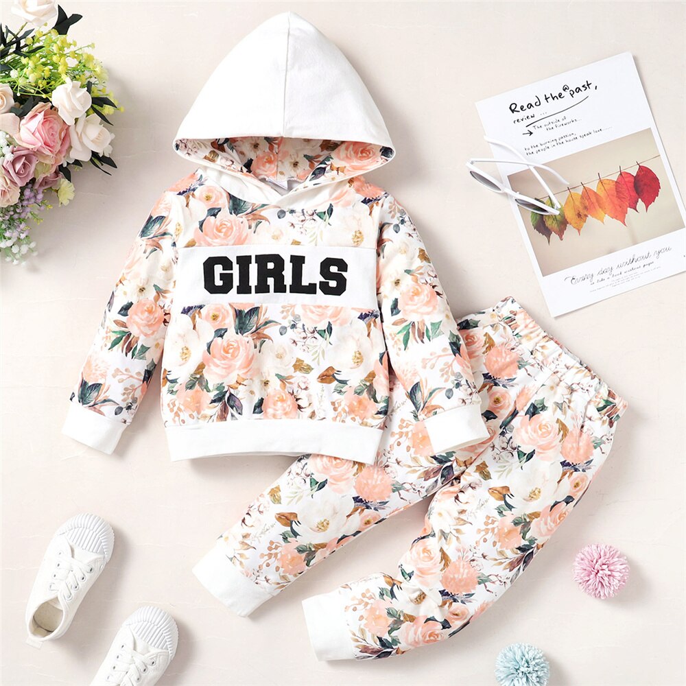 Plant Parent Hoodie - 1-5 Years Kids Girl 2PCS Clothes