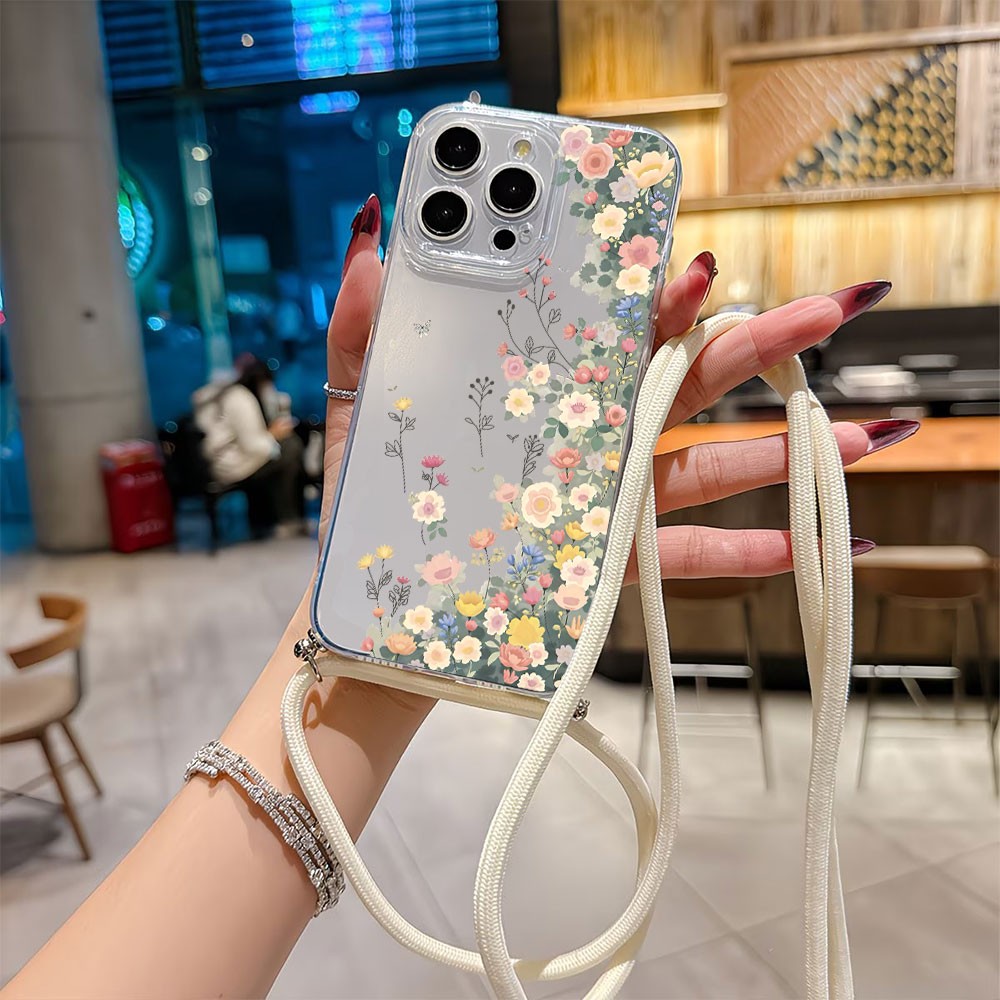 Plants X - Crossbody Lanyard Strap Phone Case For