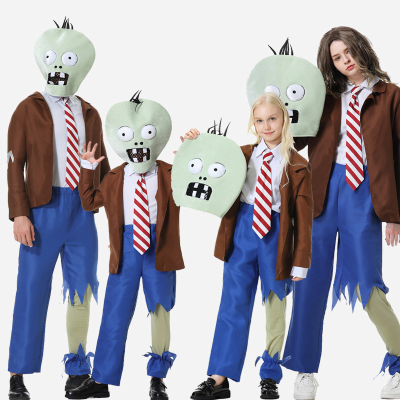 Plant Parent Halloween Costume - Parent-Child Matching Halloween Role-Playing Zombie Plant