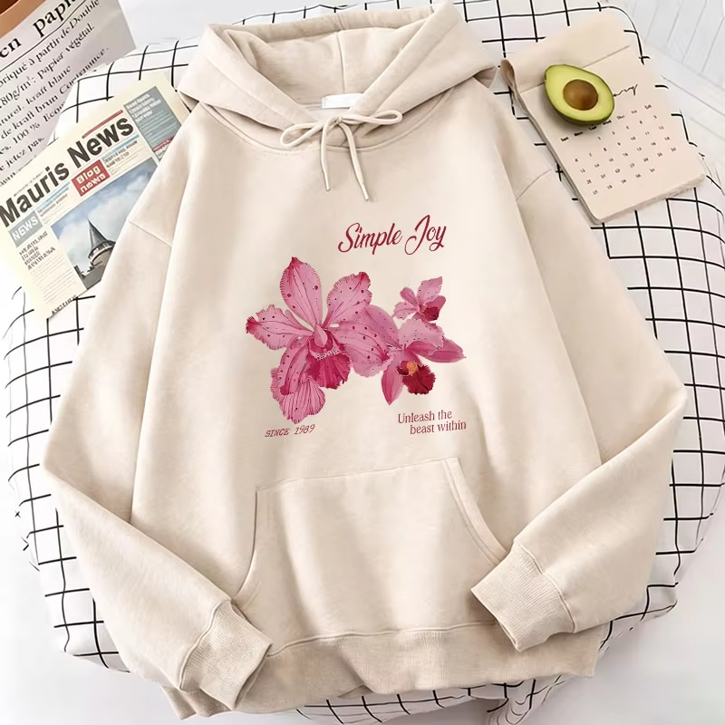 Plant Parent Hoodie - Harajuku Graphic Pullover Flower Design Hooded