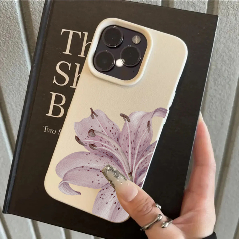 Plants X - Purple Lily Flower Phone Case For