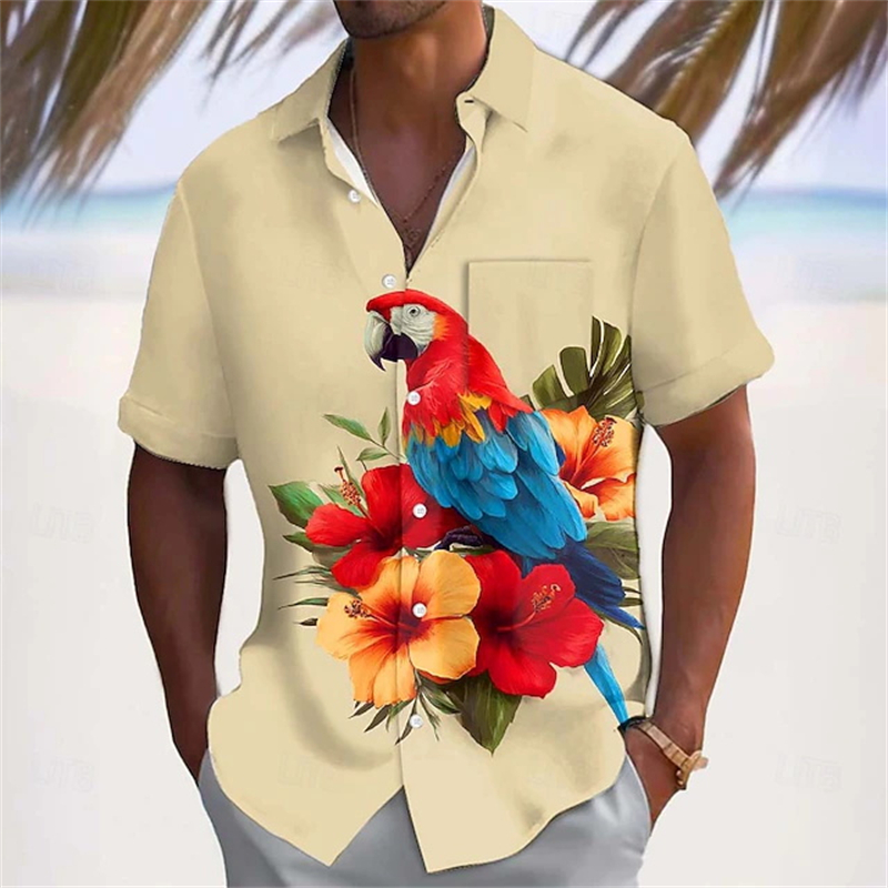 Plant Parenthood - Tropical Floral Parrot 3d Print Shirt
