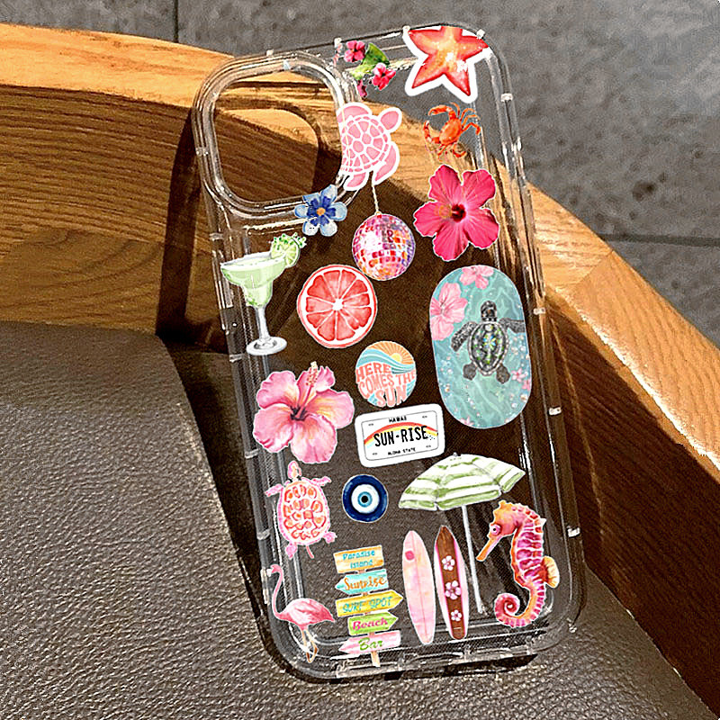 Plants X - Flower Surfboard Print Clear Case for