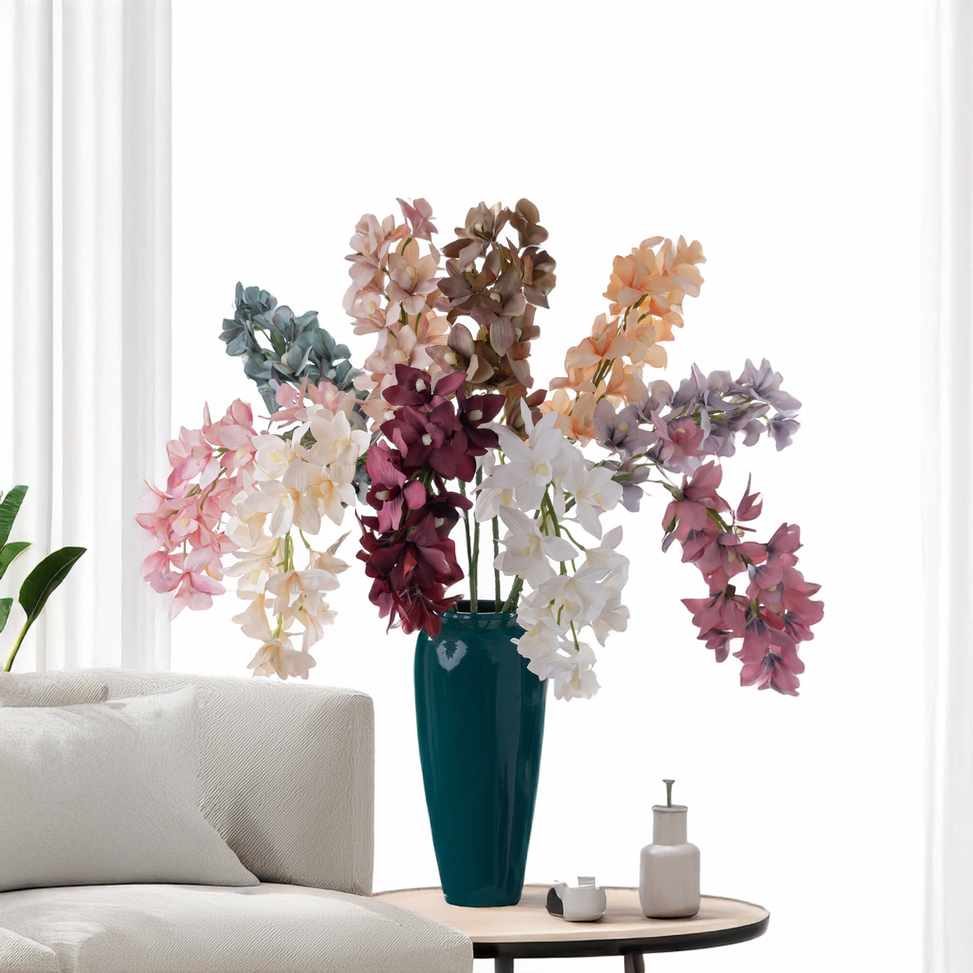 33 Inch Artificial Cymbidium O - огляд і ціна Orchid Phalaenopsis