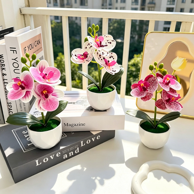 3pcs Artificial Phalaenopsis O - огляд і ціна Orchid Phalaenopsis