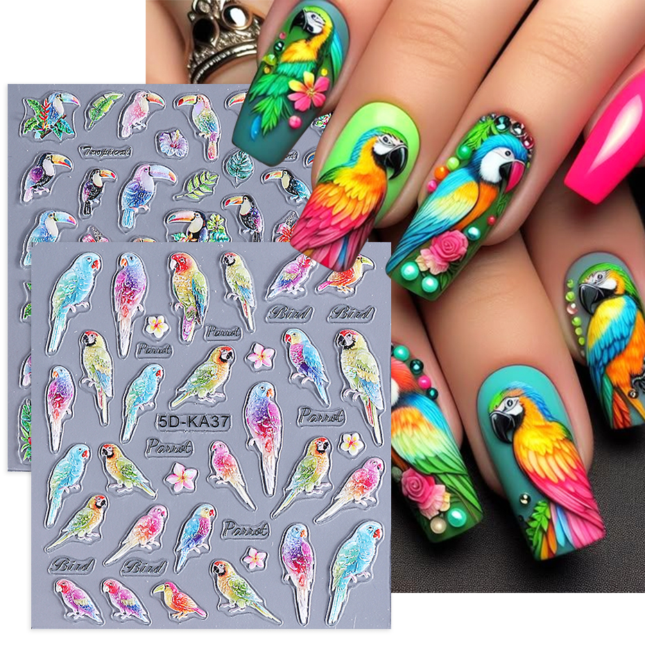 1/2pcs 5D Embossed Parrot Bird - огляд і ціна Plant Parenthood