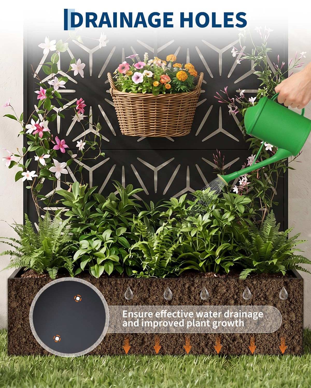 All-Weather Metal Planter Box  - огляд і ціна Plants X