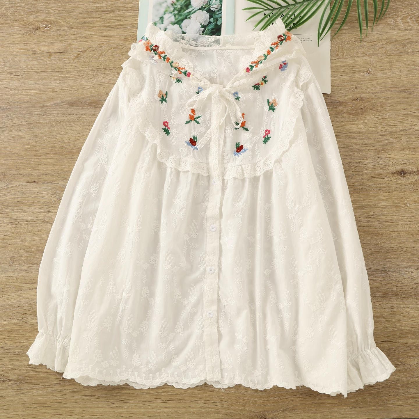 Mori girl hoody flower embroid - огляд і ціна Plant Parent Hoodie