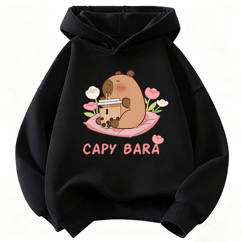 Kawaii Capybara Drinking Juice - огляд і ціна Plant Parent Hoodie