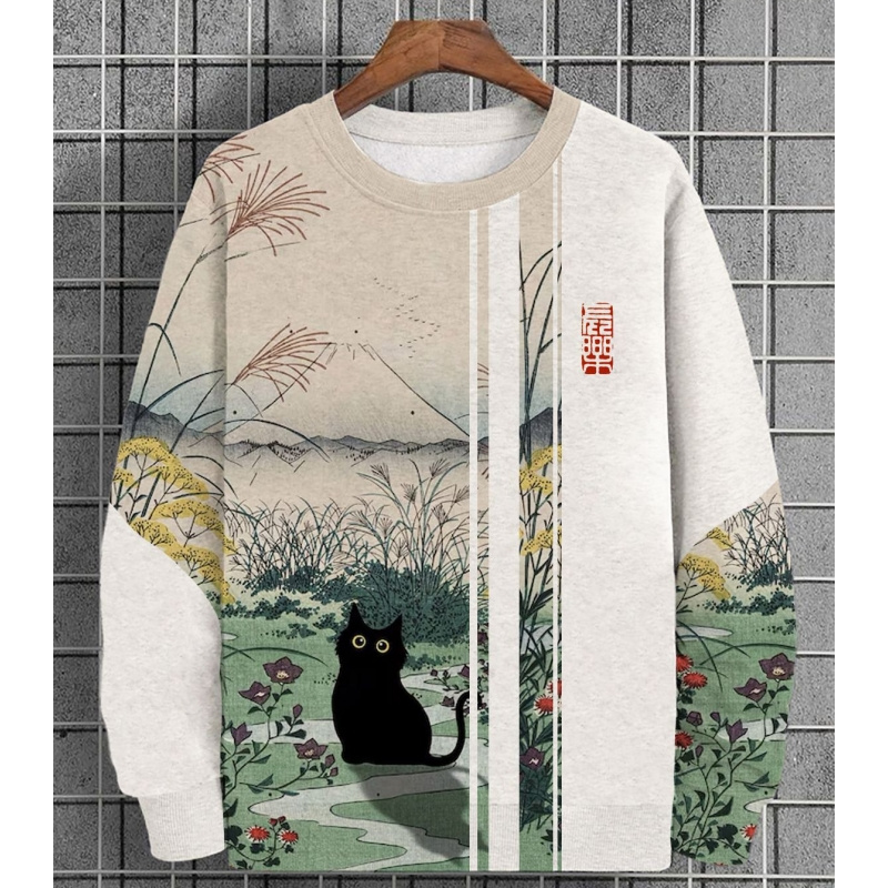 Flower Leaf Cat Pattern Hoodie - огляд і ціна Plant Parent Hoodie