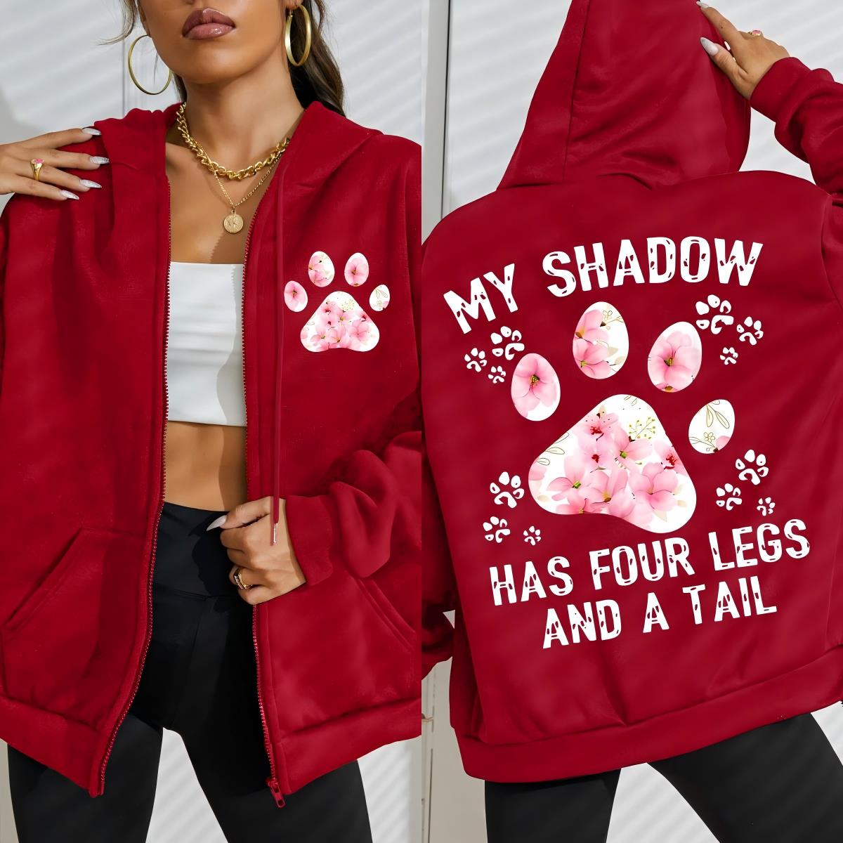 Flower Cat Feet My Shadow Has  - огляд і ціна Plant Parent Hoodie