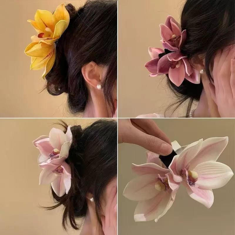 Large Orchid Flower Hair Claw  - огляд і ціна Orchid Phalaenopsis