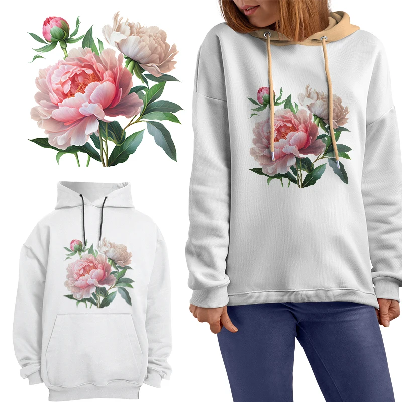 Pink and White Peony Flowers D - огляд і ціна Plant Parent Hoodie